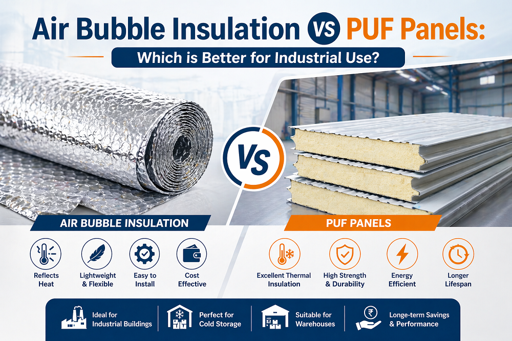 Air Bubble Insulation vs PUF Panels: Which is Better for Industrial Use?