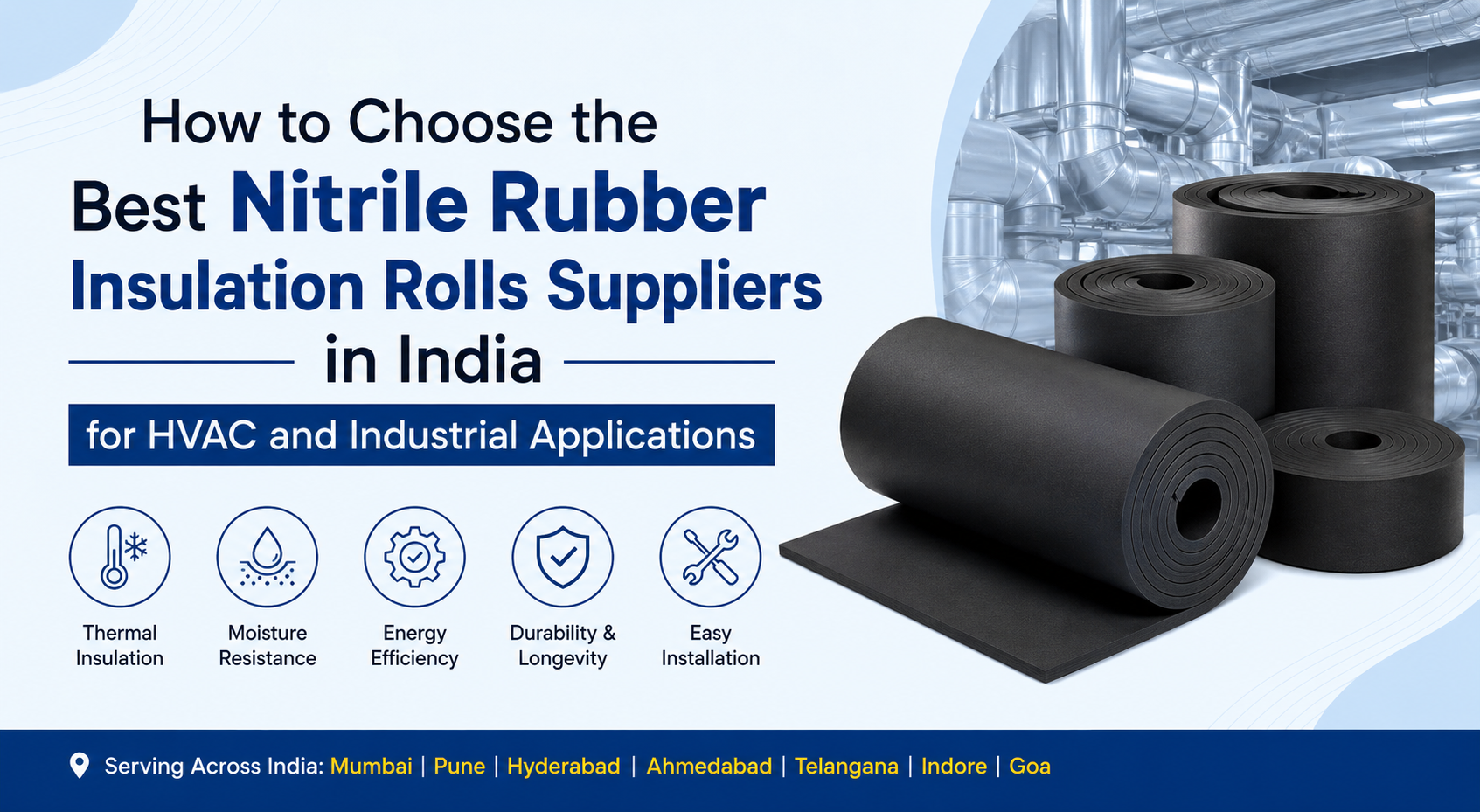 Top Nitrile Rubber Insulation Rolls Suppliers in India